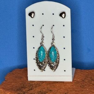 NEW Silver and Turquoise Earrings Set * Costume